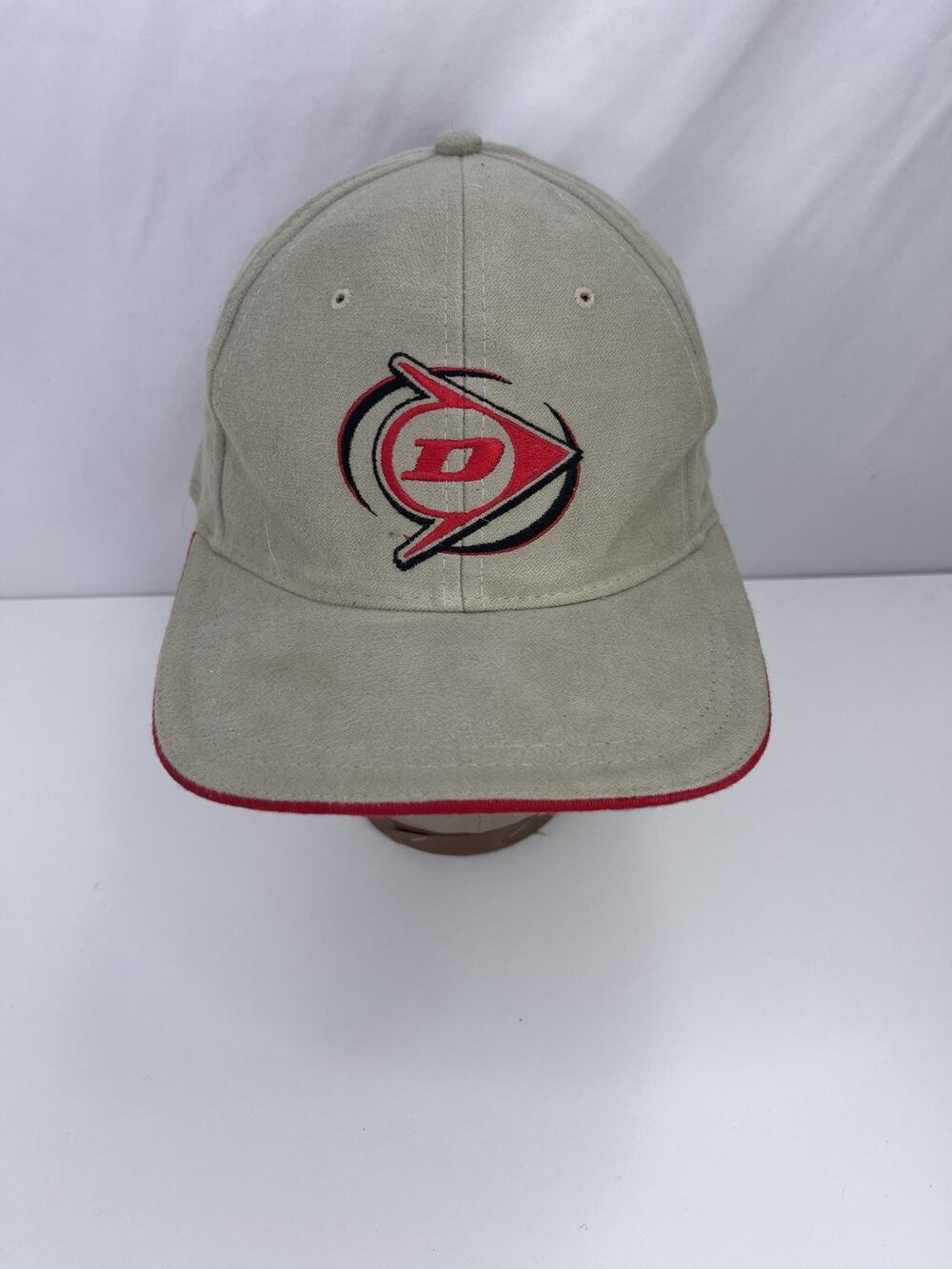Vintage Dunlop Accept No Limits Golf Hat Cap Beige Strapback Adjustable Mens